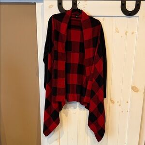 Torrid Red and Black Plaid Cardigan